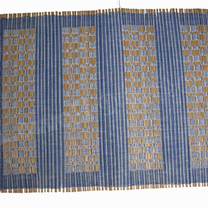 Handwoven Dyed cora fiber dining table mat <b>Rectangle</b> Bamboo Eco-Friendly Reusable Durable Patterned Dining <b>Placemat</b> Home - Product Image 1
