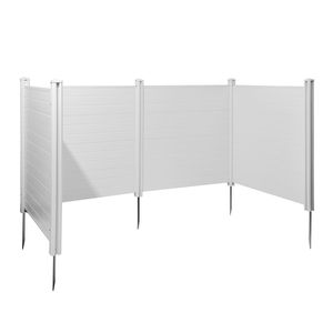 Paravent d'extérieur à 4 panneaux 50 x 50 pour climatiseur, clôture anti-rongeurs avec piquets de 27,6 pouces pour équipement de piscine Horizon - Product Image 1