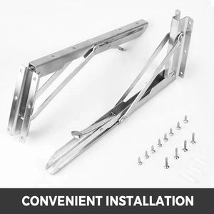 Scaffale Pieghevole in Acciaio Inox 96L X 12W Pollici per Servizio Cibo, Ideale per Rimorchi e Chioschi - Product Image 5