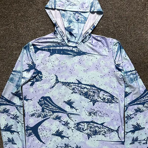 Sudadera con Capucha de Pesca para Hombre, de Secado Rápido, con Estampado por Sublimación Completa, Sudadera con Capucha de Pesca para Hombre, de Spandex y Poliéster, Ropa de Pesca - Product Image 2
