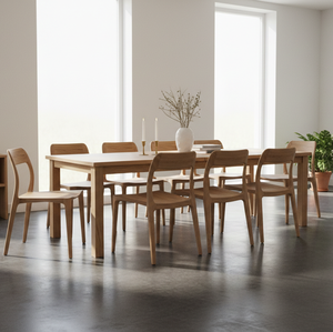 Chaise de salle à manger moderne Milloo en teck massif écologique de qualité supérieure avec un design minimaliste sans couture pour le mobilier de salon - Product Image 3