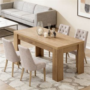 Tavolo da Pranzo Rettangolare per Cucina, Casa, Ufficio o Uso Conferenziale - Product Image 4