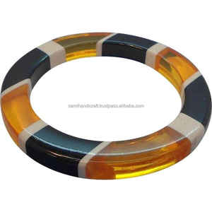 สร้อยข้อมือแฟชั่นเรซิ่นคลาสสิกรูปทรงไม่ซ้ำกันมีสีโปร่งใสสำหรับวันครบรอบแต่งงานและของขวัญ - Product Image 4