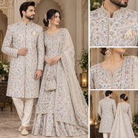Base en coton naturel tricoté, brodé, motif mandala circulaire à sequins, pour veste ethnique femme, lehenga de mariée, abaya
