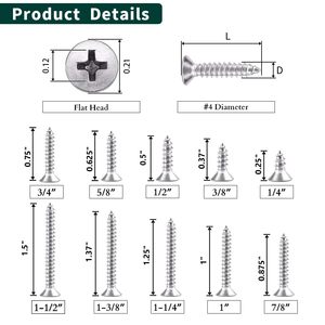Zinc Plated Steel Self Tapping <b>Screws</b> M2 M8 for Construction Industrial Mechanical Fastening Wholesale Supply - Product Image 6
