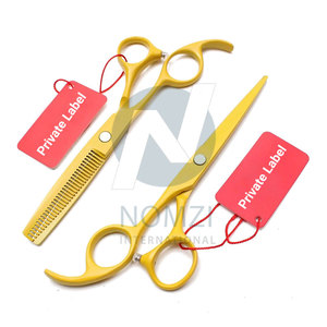 กรรไกรตัดผมแบบฟันเรียบ ขนาด 6.0 นิ้ว สีเขียว ยี่ห้อ Nomzi ผลิตจากสแตนเลส ดีไซน์ทันสมัย สวยงาม สำหรับช่างตัดผม - Product Image 4