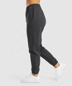 Haute qualité femmes décontracté taille haute pantalons de survêtement en gros épais coton Joggers pantalon élastique décoration couleur unie Streetwear - Product Image 3