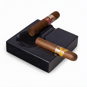 Cenicero de mármol natural de diseño moderno, hecho a medida, de mármol negro, cuboide, de 2 lados, para sala de estar y oficina. - Product Image 1
