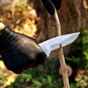 Cuchillo de Caza de Acero Inoxidable Nordic Forge, Hoja Fija de Grado Industrial, Punta Caída, Borde Biselado, 8 Pulgadas de Largo - Product Image 5