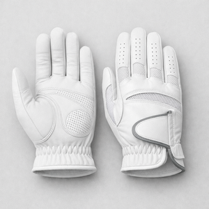 Guantes de bateo de cuero blanco, resistentes, unisex, para adultos, guantes de entrenamiento flexibles para béisbol con agarre antideslizante. - Product Image 6
