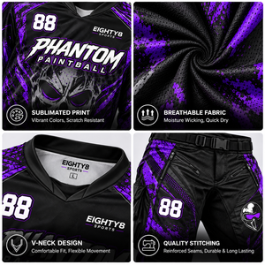 Custom Heat-Transfer Printed Professional Tactical Camouflage Paintball Jersey <b>Padded</b> <b>Pants</b> Uniform Set Full Sleeve Moisture - Product Image 3