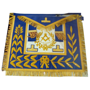 Nouveauté : Tabliers maçonniques ajustables personnalisés en velours avec broderie 3D et broderie à la main dorée, Régalia fabriquée au Pakistan - Product Image 2