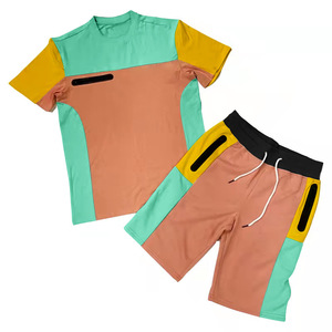 Conjunto de 2 piezas para hombre, estilo urbano, 100% algodón, ligero, ideal para verano, camisa y pantalones cortos, logotipo personalizado. - Product Image 2