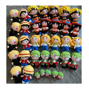 Llavero de hilo tejido a mano, colgante de ganchillo para bolso con mini muñeca, accesorio de lana suave, bonito regalo de recuerdo para tiendas boutique y mayoristas - Product Image 1
