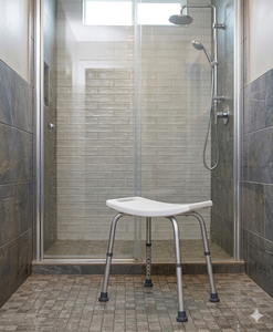 Height Adjustable Portable Shower <b>Stool</b> Chairs <b>Bathroom</b> Safety Equipment <b>for</b> Elderly tools free installation - Product Image 3