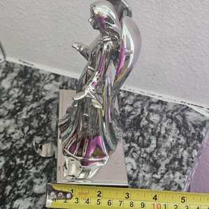 Solid Angel Christmas <b>Stocking</b> <b>Holder</b> Silver Metal Figuriner feltsocks - Product Image 3