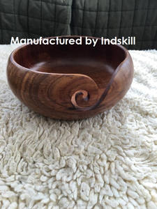 Bol à fil en bois en gros pour le tricot et le crochet, fabriqué en bois durable avec une fente à découpe lisse et une qualité professionnelle - Product Image 4