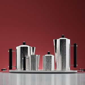Metal <b>tea</b> <b>set</b> contemporary serve ware collection luxury tabletop accessories polished steel kettle elegant serving essentials - Product Image 1