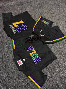 Unisex Custom Nylon Windbreaker <b>Sets</b> with Custom Applique <b>Embroidery</b> Quarter Zipper with Shorts Lightweight <b>Sets</b> 2026 - Product Image 5