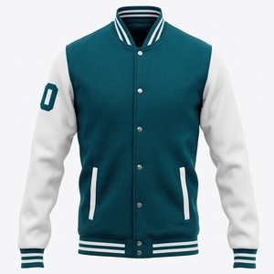 Vestes de baseball personnalisées pour hommes, style universitaire, chaudes pour l'hiver, avec logo brodé, manches longues, style lycée - Product Image 1
