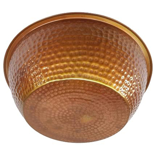 Cuenco Portátil Rústico de Cobre para Lavado de Pies, Masaje y Pedicura, Cuenco Antiguo de Cobre para Hammam Besin - Product Image 2