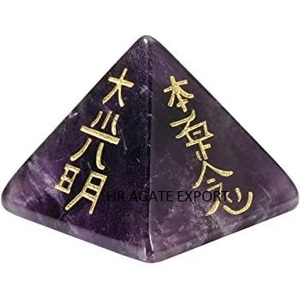Mejor Venta de piedras de ágata natural curación siete chakra Reiki grabado artesanía de cristal Pirámide de piedras preciosas para la venta - Product Image 4