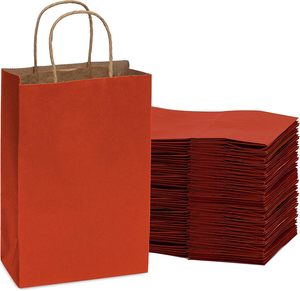 Sacs en papier kraft durables personnalisés avec poignées en corde de coton biodégradable, respectueux de l'environnement, pour le stockage des aliments, design et couleurs personnalisées - Product Image 5
