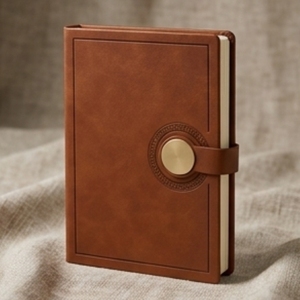 Aurelux <b>A5</b> Premium PU Leather Case Bound Circular Lock Notebook 80 GSM Inner Pages Multicolor Executive <b>Diary</b> for Corporate Use - Product Image 2