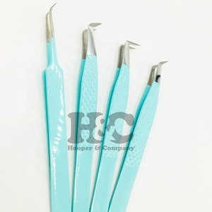 Nouvelle arrivée Tiffani bleu pince à épiler durable gratuit Logo pince à épiler haute qualité en acier inoxydable pointe fine pince à cils RTS vison - Product Image 4