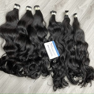 Cheveux naturels ondulés de qualité supérieure, soyeux et lisses, cuticules alignées, sans perte, prêts à être expédiés, 100% cheveux humains en lots. - Product Image 4