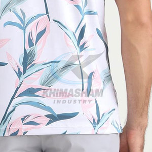 Camiseta de Golf de Manga Corta para Hombre, de Alta Calidad, Informal, con Logotipo Personalizado en la Parte Delantera, de Algodón y Poliéster, Tejida, Transpirable, OEM ODM - Product Image 6