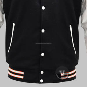 Chaqueta personalizada de invierno de cuero mangas de lana de béisbol Letterman Vintage Varsity Jacket para hombres - Product Image 3