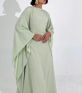 Gorgeous Dubai <b>Kaftan</b> for Women Traditional Islamic Breathable Floor Length Long Sleeve Wedding Dress - Product Image 5