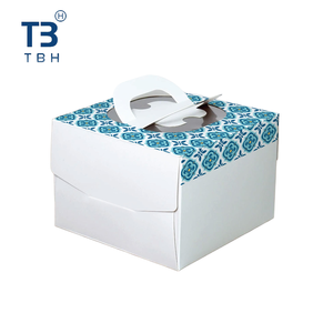 Excellente boîte à gâteau en carton blanc avec poignée et fenêtre, 6, 8, 10 pouces, conteneur d'emballage pour boulangerie, stand alimentaire, fête, du fournisseur malaisien - Product Image 3