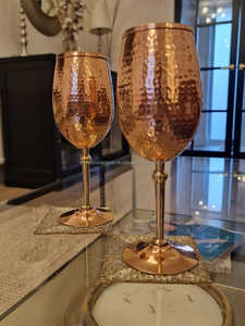 High Quality Large Copper Wine Glass with <b>Straw</b> and Lid Intricately Crafted Great for Wine Low-Rate <b>Metal</b> Accessory - Product Image 4