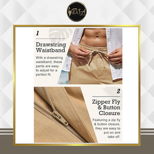 Fournisseur réputé vendant des pantalons en lin pour hommes de qualité supérieure, légers, avec cordon de serrage, imperméables, respirants, personnalisables - Product Image 4