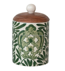 Contenedor de alimentos de almacenamiento de estilo americano Artículos decorativos Uso para el hogar Cocina Recipiente hecho de madera y almacenamiento y organización de herramientas - Product Image 3