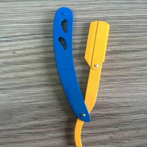 Navaja de Afeitar Profesional Personalizada para Salón, Cuchilla Dorada de Alta Calidad con Electrochapado, Navaja de un Solo Filo para Hombre - Product Image 3