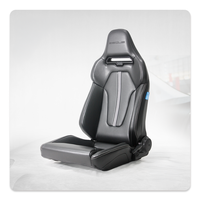 Siège de course sportif ergonomique en cuir PU modèle PORS-PU SSCUS, inclinable et réglable