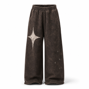 Custom Wide Leg <b>Sweatpants</b> with French Terry Fabric for <b>Women</b> Streetwear Brands Wholesale Factory OEM - Product Image 5