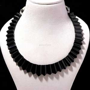 AAA Natural Black Onyx Beaded <b>Necklace</b> Handmade Choker Gemstone <b>Necklace</b> Semi Precious Stone <b>Statement</b> Jewelry Making Wholesale - Product Image 1