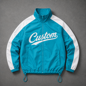 Veste coupe-vent en nylon pour hommes, doublure en mesh, pour marques de streetwear américaines, couleur personnalisée, faible MOQ, vente en gros. - Product Image 2