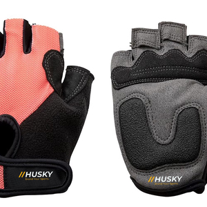HUSKY SPORTSWEAR Customized Unisex Half Finger Weight Lifting Cycling Shockproof Breathable Microfiber Padded Fingerless Gloves - Product Image 1