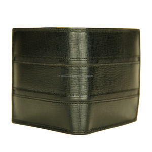 Venta al por mayor de lujo de los hombres billetera plegable logotipo personalizado de cuero real con protección RFID tipo de cierre abierto titular de la tarjeta de longitud corta - Product Image 2