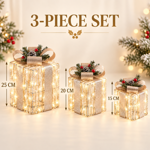 Decoraciones Navideñas 2026, Adornos Artesanales para Árbol de <span class=keywords><strong>Navidad</strong></span>, Lazo para Caja de Regalo que Mejora el Ambiente, Juego de Tres Adornos de Hierro Forjado - Product Image 4
