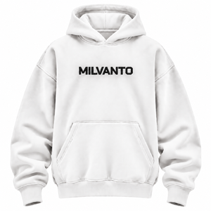 Sweat à capuche blanc personnalisé brodé, coupe oversize pour hommes et femmes, en molleton épais de qualité supérieure, à épaules tombantes - Product Image 1