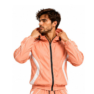 <b>Mens</b> Nylon Tracksuit Jacket and <b>Shorts</b> Set Gym Workout Training Sportswear Apparel Clothing Custom OEM ODM Wholesale <b>Lightweight</b> - Product Image 6