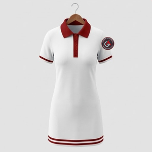 Delta Sorors Embroidery Women Fashion Dress | Red and White Custom logo Sorority Embroidered Ladies Custom Style <b>Top</b> - Product Image 2