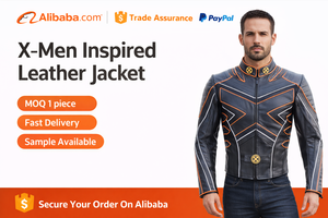 Veste en cuir à carreaux pour moto X-Men 3 The Last Stand - Costume Wolverine pour la saison printanière - Product Image 2