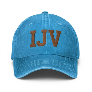 Casquette de baseball vintage en coton délavé sur mesure, 6 panneaux, haute qualité, non structurée, style « Dad Hat », avec logo brodé, profil moyen, vente en gros - Product Image 1